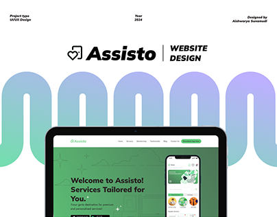 Assisto Service App, Website design