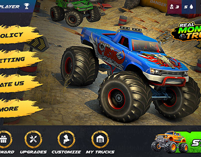 Real Monster Truck Game UI