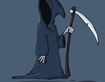 death cartoon character design illustrator