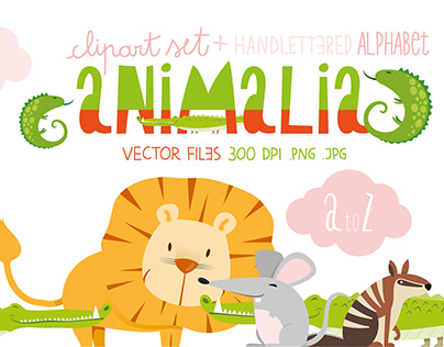 Animalia - Alphabet illustration Set