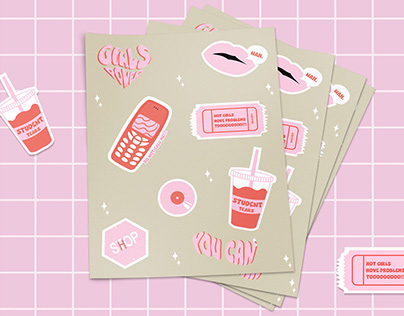 Girly stickers