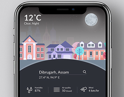 DAY 37. Daily UI Challenge. Weather APP.