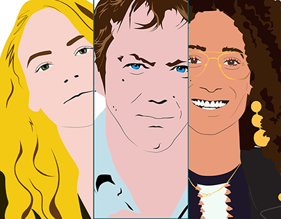 Project thumbnail - Series of vector portraits for a magazine