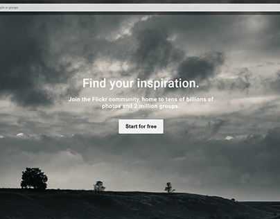 Flickr Landing Page - Coded in HTML and CSS