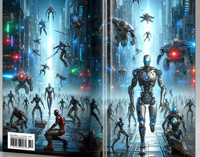 AI Book Cover Design Robots killing world wide