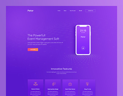 Petar - Trendy Mobile App Landing Page
