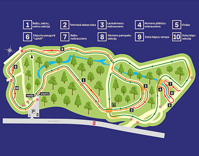 Grīvas active recreation park - map