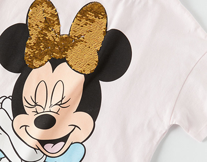 Tshirt of Minnie Mouse with Sequins for ZARA GIRL