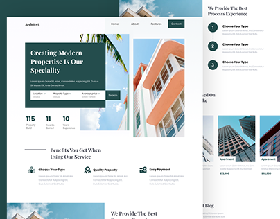 Landing page for Architect Company