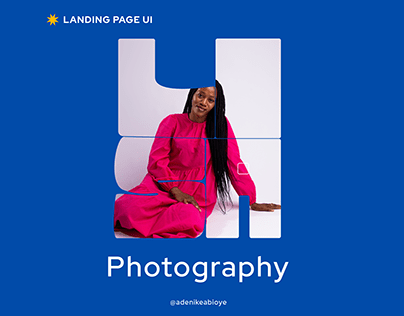 LANDING PAGE FOR A PHOTOGRAPHER