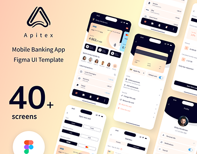 Apitex - Mobile Banking App Figma UI Template
