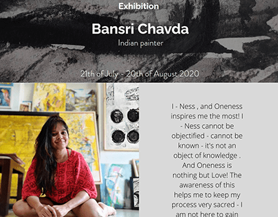 Online exhibition of Bansri Chavda