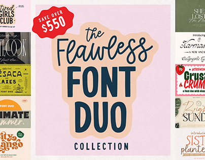 Project thumbnail - The Flawless Font Duo Collection