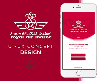 Royal Air Maroc UI/UX Design Concept