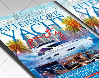 After Work Yacht Party Flyer - PSD Template