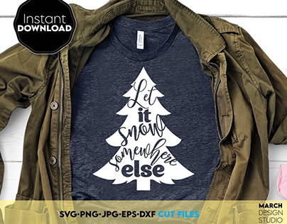 Let It Snow SVG, Christmas Shirt Design SVG, Christmas