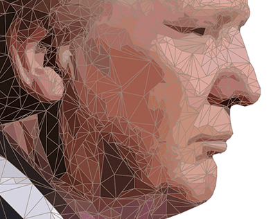 Vector portraits of Donald Trump and Vladimir Putin