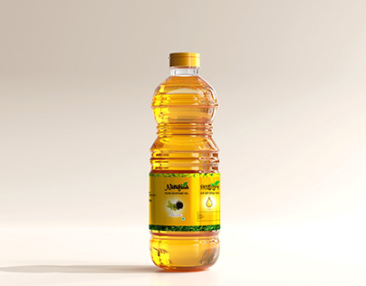 mustard oil label design