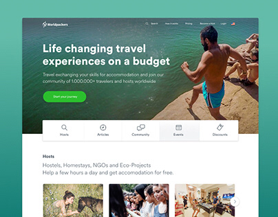 Redesign Home Page – Worldpackers