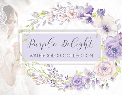Purple Delight watercolor collection