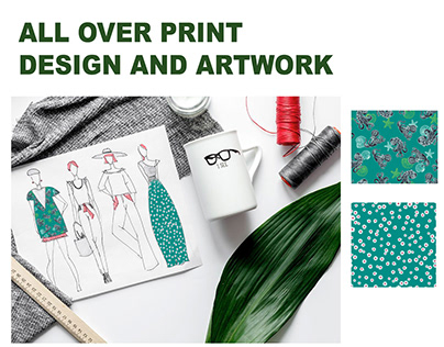 ALL OVER PRINT DESIGN AND ARTWORK
