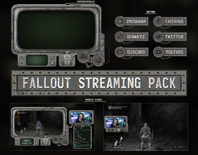 Fallout Stream Overlay Brand Graphics Design