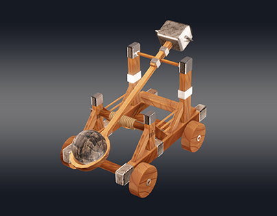 Medieval Catapult 3D Model