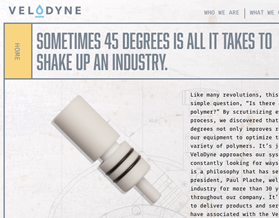 VeloDyne Website: polymer systems manufacturer