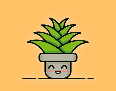 Happy Plant Illustration
