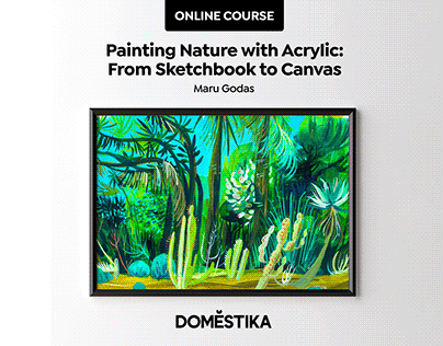 My project for course: Painting Nature with Acrylic: From Sketchbook to  Canvas