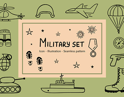 Military set, army collection
