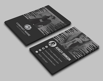 Black Photography Business Card TEMPLATE