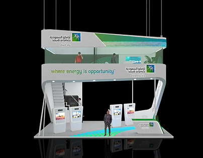 Saudi Aramco 90sqm Exhibition Booth Design