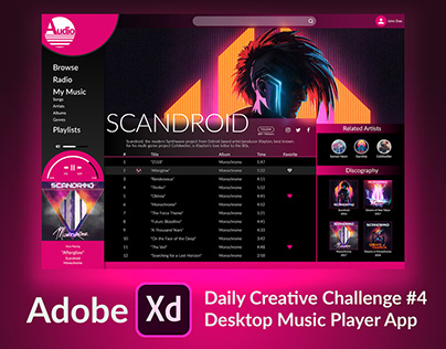 Daily Creative Challenge 4 - Desktop Music App
