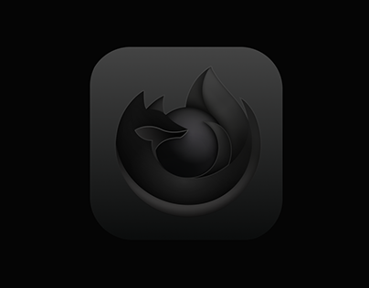 Firefox Matte Black App Icon