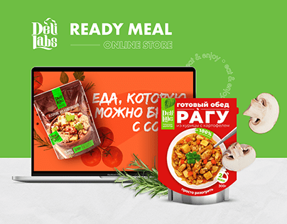 Brand DeliLabs ready meal online store showcase