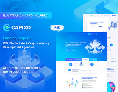 Capixo - ICO, Blockchain & Cryptocurrency Landing Page