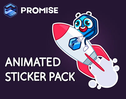 Animated sticker pack for cryptocurrency Promise