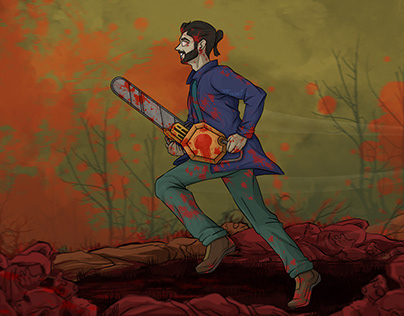 RUNNING WITH A CHAINSAW