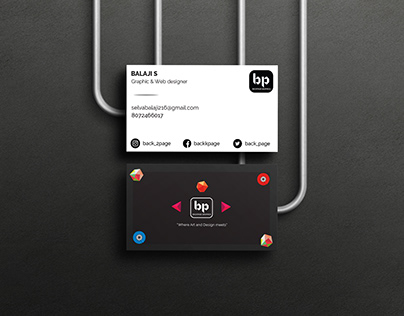 Backpage graphics business card