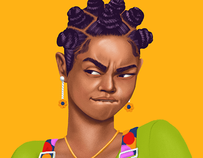 Illustrations for African Hair Brand