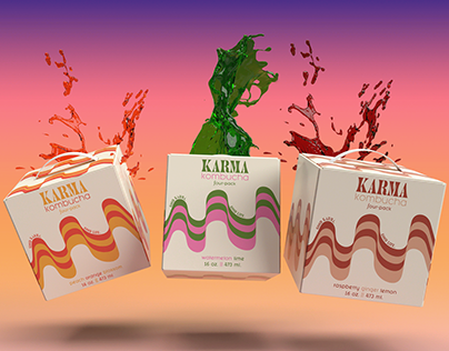 Karma Kombucha Brand Identity & Packaging