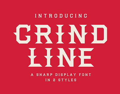 Grind Line Display Font