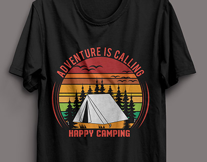 camping t-shirt desing
