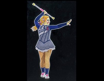 Passing Female Athlete Embroidery Design