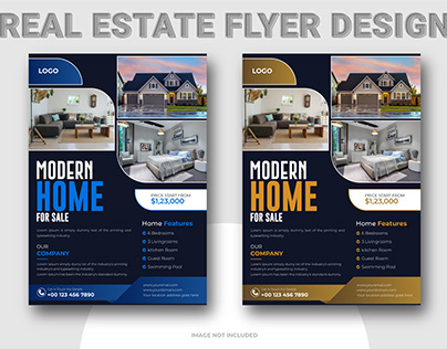 Real estate house sale flyer design template