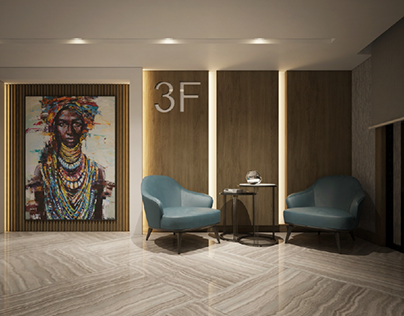 Djibouti Hotel Renovation - Lift Lobby