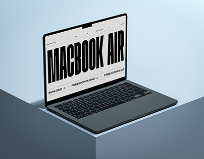 Free Macbook Air M2 Mockup - B08.PSD