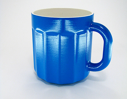 big blue mug