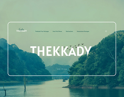 Thekkady website and landing page ui design concept